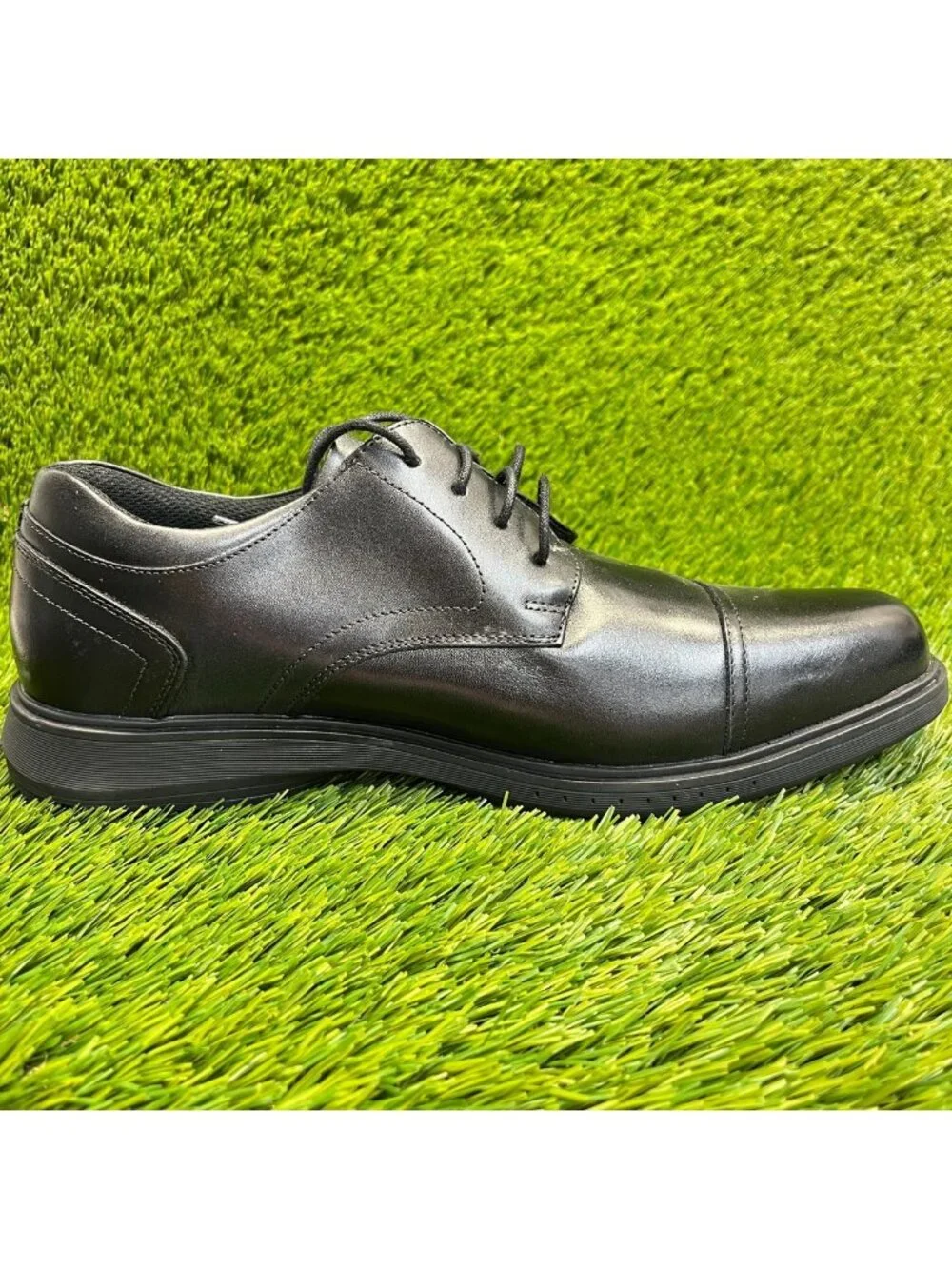Nunn Bush Kore Pro Mens Size 10 Black Casual Classic Cap Toe Oxford Dress Shoes